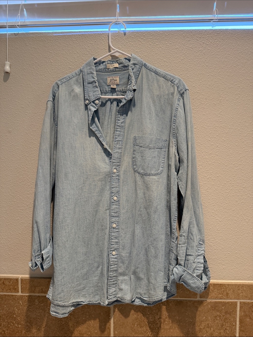 J. Crew Light Wash Denim Button-Down Shirt